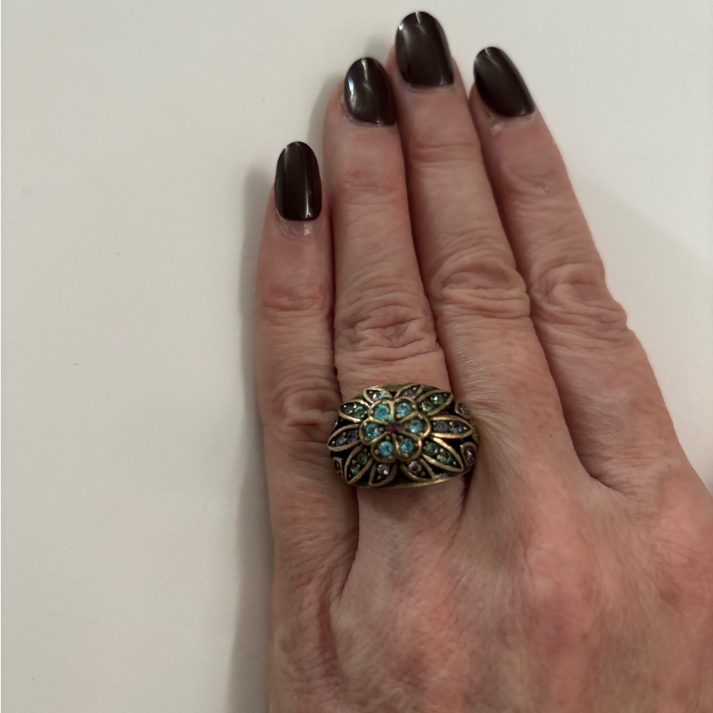 Elegant Floral Multicolor Ring